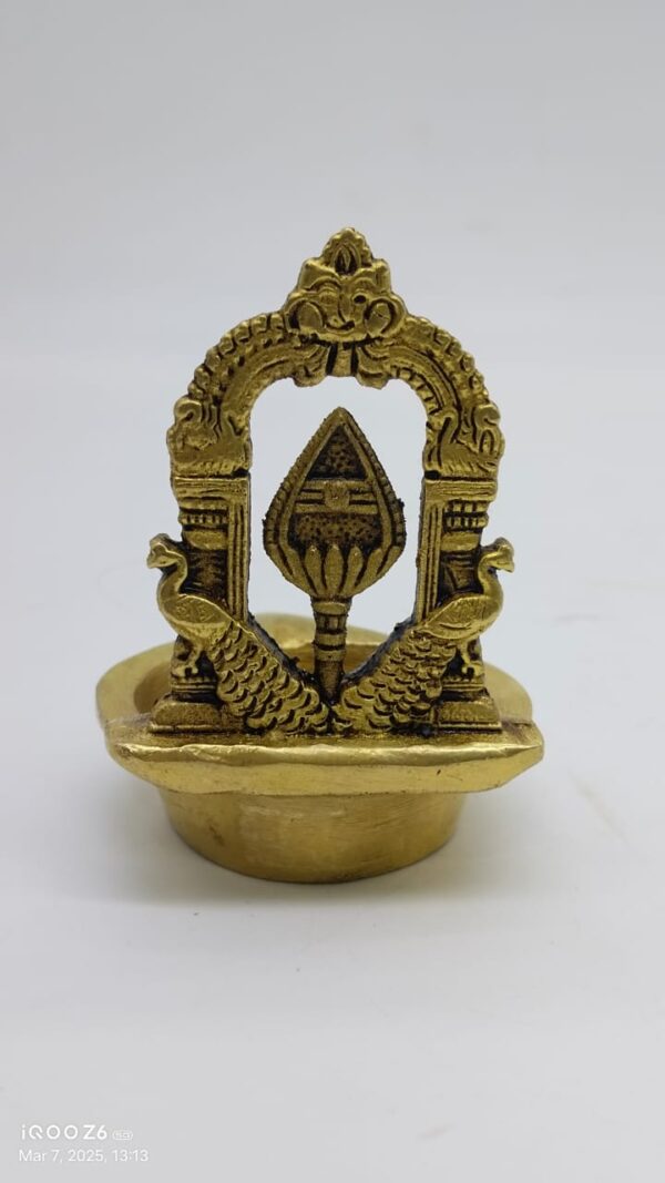 murugan oom deepam with peacock deepam