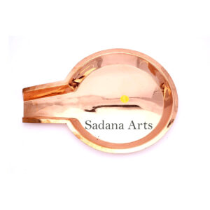 Round Design Copper Abhishek Plate medium