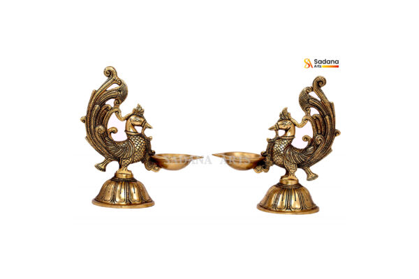 Peacock designed  Lamp (Pair)