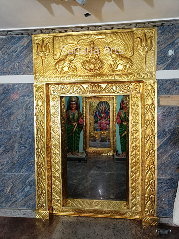 Brass covering works for Amman Temple