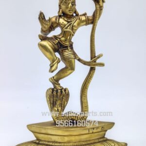 Kalinga Narthana Krishna Idol in brass Dancing Statue Home Decore