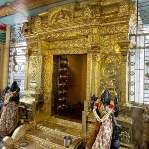 Brass covering work for Amman Temple
