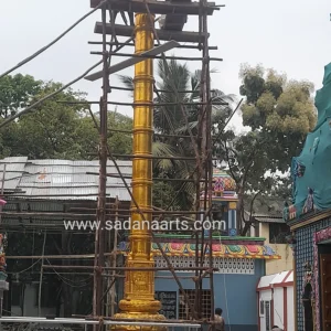 kodimaram gold plating- dwajasthambam