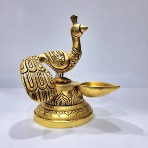 Brass peacock deep