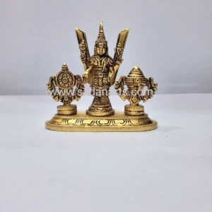 Brass tirupati Balaji Shank Chakra Namah statue