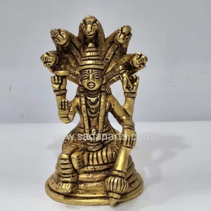 Brass Vishni with snake statue