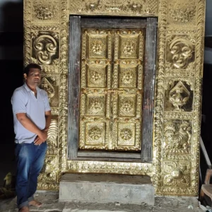 Brass covering work for mugan temples