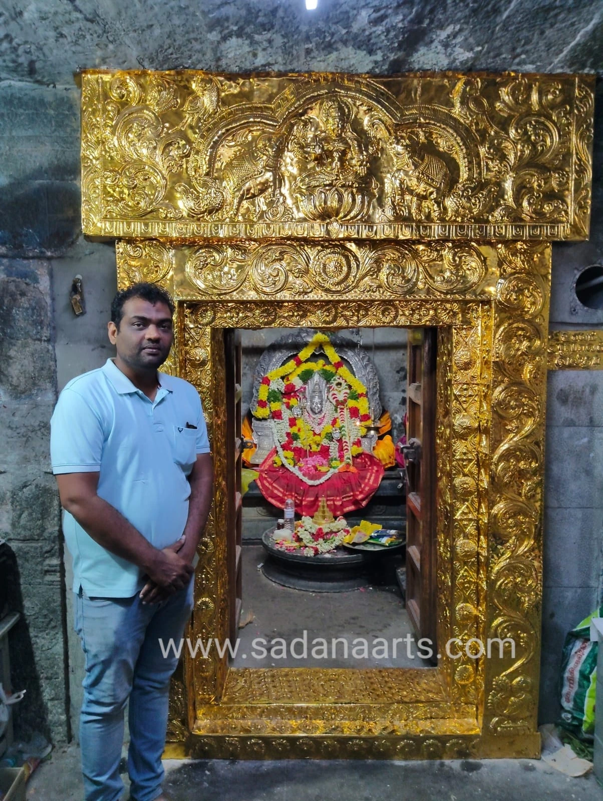 Brass covering work for Temples