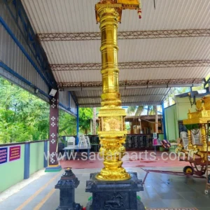 Kodimaram gold plating – Dwajasthambam gold plating